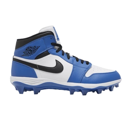 Футбольные бутсы Air Jordan 1 Mid TD Cleat, бело-черно-синие