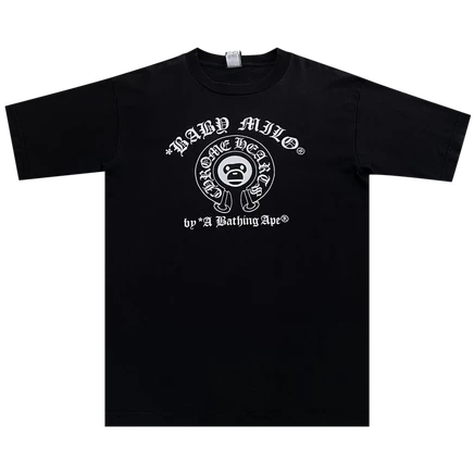 Футболка Chrome Hearts x Bape 'Black' черная