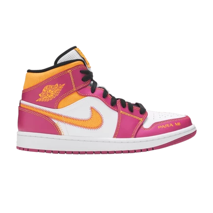 Кроссовки Air Jordan 1 Mid Día de Muertos, фиолетовые