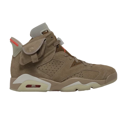 Мужские кроссовки Air Jordan 6 Retro Travis Scott British Khaki, бежевые