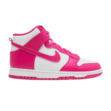Кроссовки Nike Wmns Dunk High 'Pink Prime' белого цвета