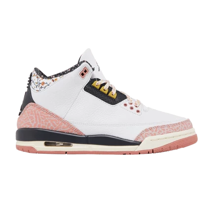 Детские кроссовки Air Jordan 3 GS Vintage Floral, белые