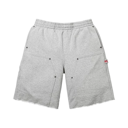 Мужские шорты Supreme Double Knee Painter, меланжево‑серые
