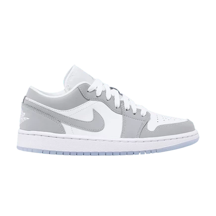 Женские кроссовки Air Jordan 1 Low «White Wolf Grey», белые