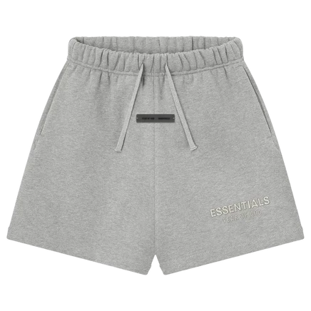 Детские флисовые шорты Fear Of God Essentials Soccer, белые