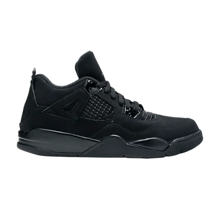 Детские кроссовки Air Jordan 4 Retro «Black Cat», черные