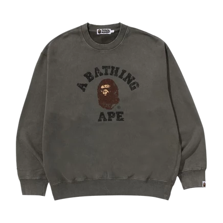 Мужской свитшот Bape Garment Dye College, оливковый