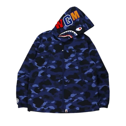 Худи bape color camo shark, темно-синее