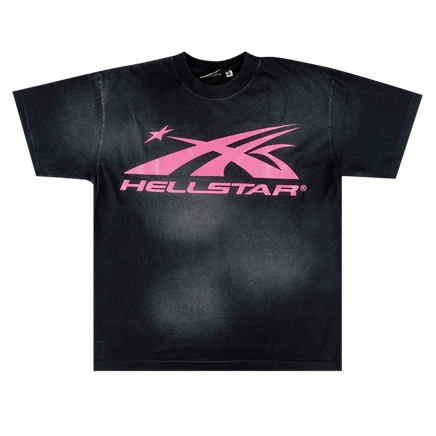 Мужская футболка Hellstar Classic, черно-розовая
