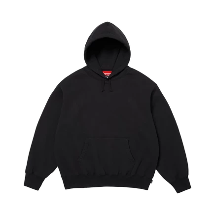 Унисекс худи Supreme с атласной аппликацией, черное