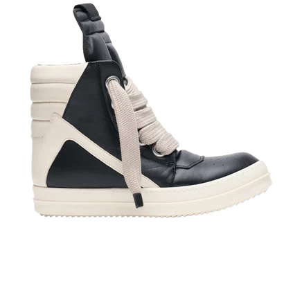 Кроссовки Rick Owens Geobasket High «Black Milk», черные