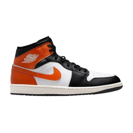 Кроссовки Air Jordan 1 Mid Shattered Backboard, оранжевые