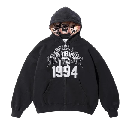 Худи на молнии Supreme x MM6 Maison Margiela, черная
