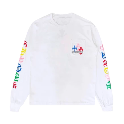 Лонгслив Chrome Hearts Multicolor, белый