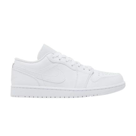 Кроссовки air jordan 1 low triple white 2022, белые