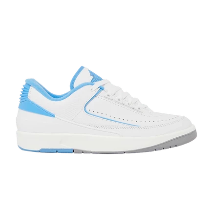 Кроссовки Air Jordan 2 Retro Low UNC, бело-голубые