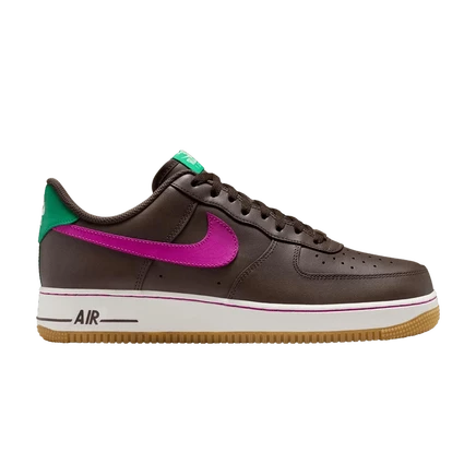 Кроссовки Nike Air Force 1 Low, коричневые с фиолетовыми акцентами