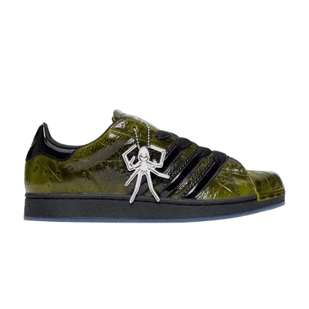 Кроссовки Adidas Superstar x Sp5der, желто-черные