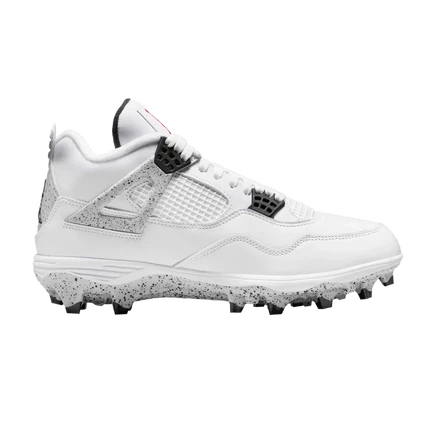Детские бейсбольные бутсы Air Jordan 4 Retro TD, белые