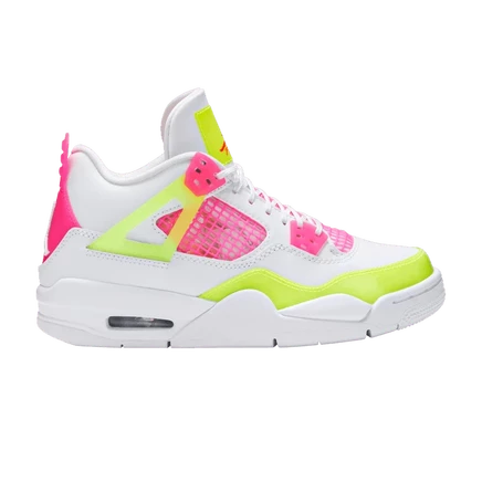 Кроссовки Air Jordan 4 Retro GS 'Lemon Venom' белого цвета