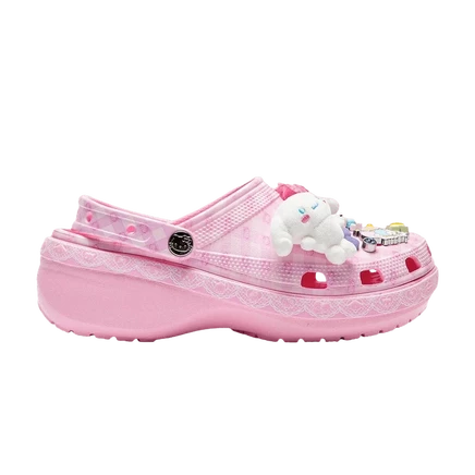 Кроссовки на платформе Hello Kitty x Crocs Wmns 'Пастельно-розовый' розового цвета