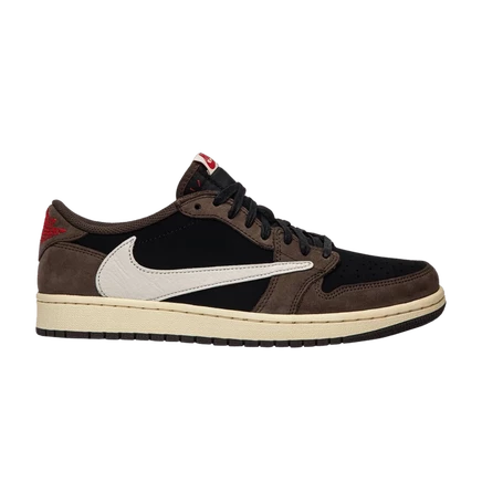 Кроссовки Air Jordan x Travis Scott 1 Low Mocha, коричневые