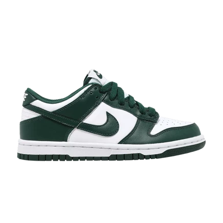 Детские кроссовки Nike Dunk Low GS «Michigan State», бело-зеленые