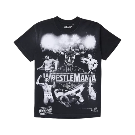 Мужская футболка Hellstar x WWE WrestleMania, черная