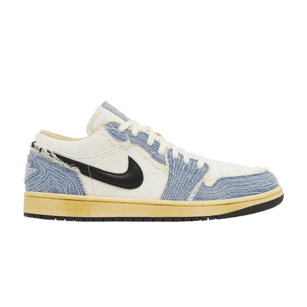 Кроссовки Air Jordan 1 Low World Make Japan, голубые