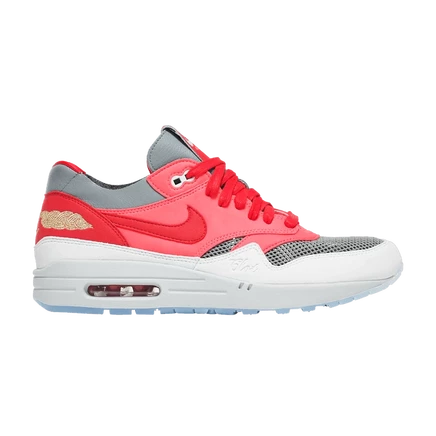 Кроссовки Nike CLOT x Air Max 1 Solar Red, красные