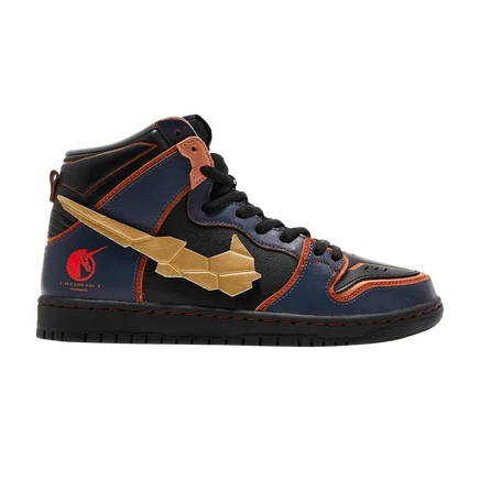 Кроссовки Gundam x Nike Dunk High SB «Project Unicorn — Banshee Norn», черные