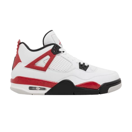 Детские кроссовки Air Jordan 4 Retro «Red Cement», белые