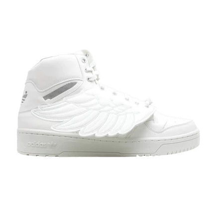Синие кроссовки Adidas JS Wings от Jeremy Scott Glow In The Dark