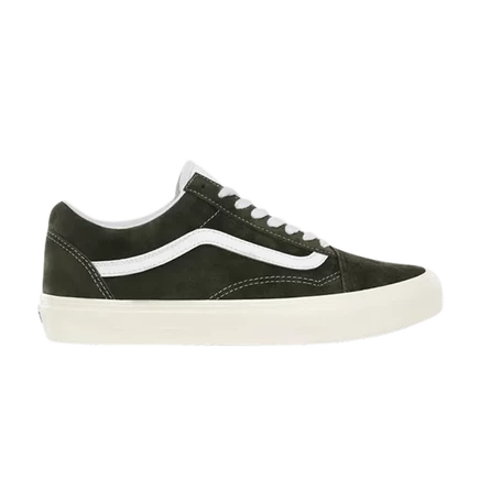 Кеды Vans Old Skool «Pig Suede - Grape Leaf», зеленые