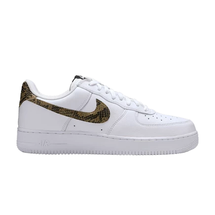 Кроссовки Nike Air Force 1 Low в стиле ретро со змеей цвета слоновой кости, 2019, белые