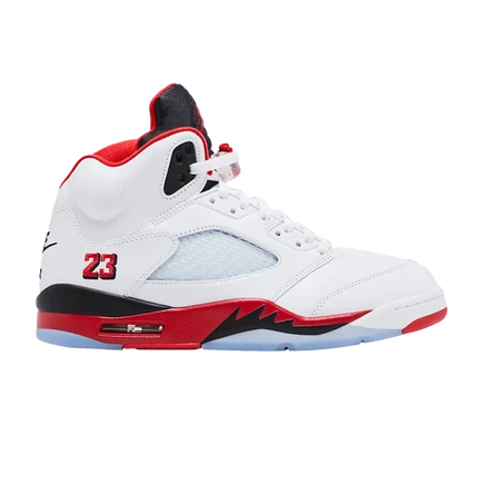 Кроссовки Air Jordan 5 Retro Fire Red, белые