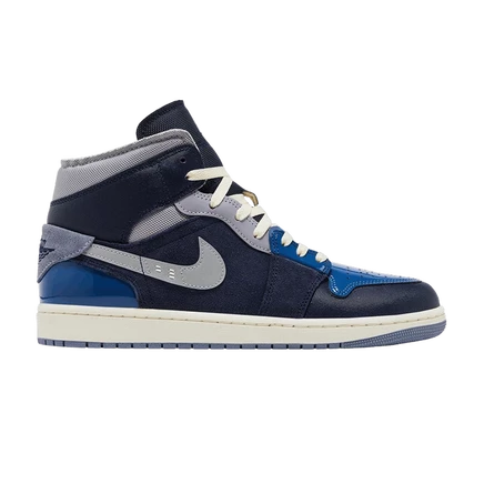 Кроссовки Air Jordan 1 Mid SE Craft «Inside Out - Obsidian», синие