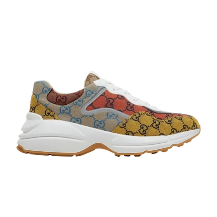 Мужские кроссовки Gucci Rhyton GG Multi Orange, многоцветные