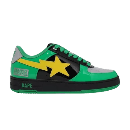 Кроссовки Bape Marvel x Bapesta Dr. Doom, зеленые