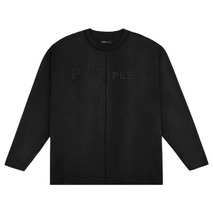 Футболка Purple brand Wordmark с длинным рукавом, черная