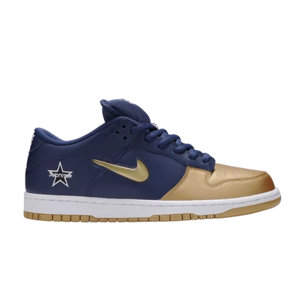 Кроссовки Supreme x Nike Dunk SB Low, золотистые