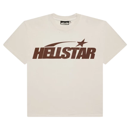 Мужская футболка Hellstar Classic с гелевым принтом, белая