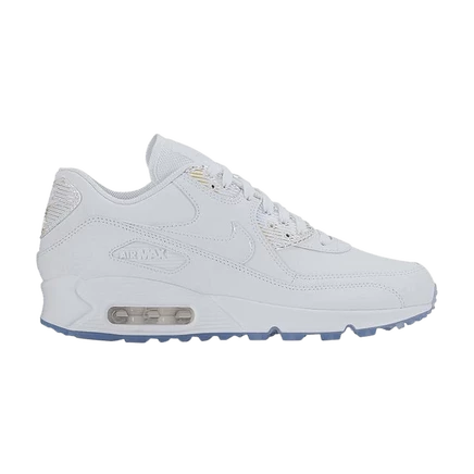Женские кроссовки Nike Air Max 90 Premium, белые с голубым оттенком