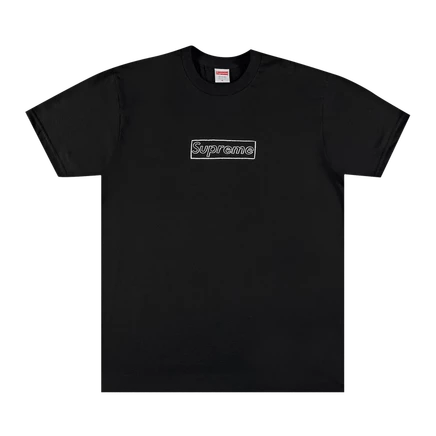 Футболка Supreme x KAWS Chalk Logo, черная