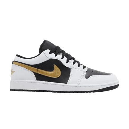 Кроссовки Air Jordan 1 Low Gold Swoosh, белые