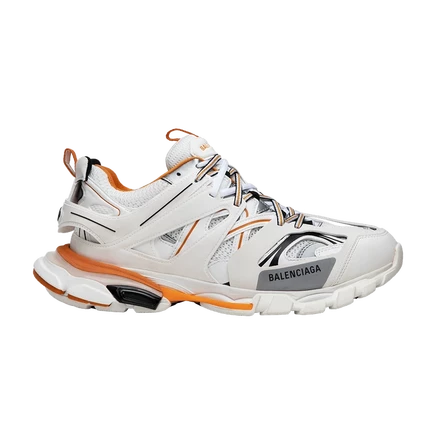 Кроссовки Balenciaga Track, бело-оранжевые
