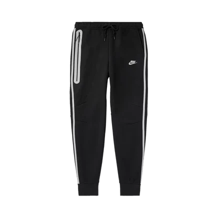 Джоггеры Nike Tech Fleece, черно-серебристые