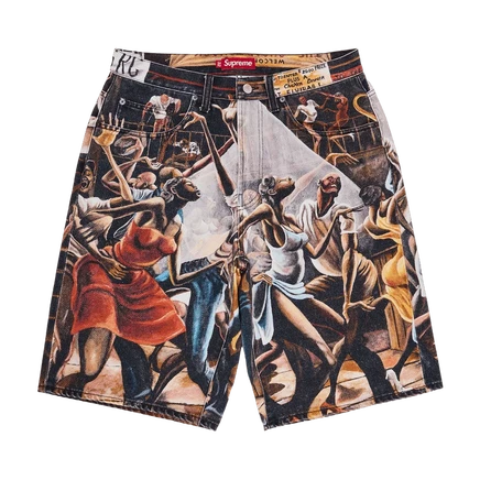 Джинсовые шорты Supreme Baggy «Dance», разноцветные