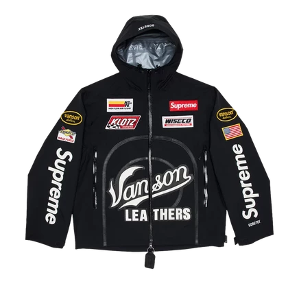 Куртка Supreme x Vanson Leathers GORE-TEX, черная
