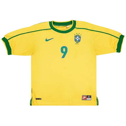 Футболка Nike Brazil 1998 реиздание, желто-зеленая